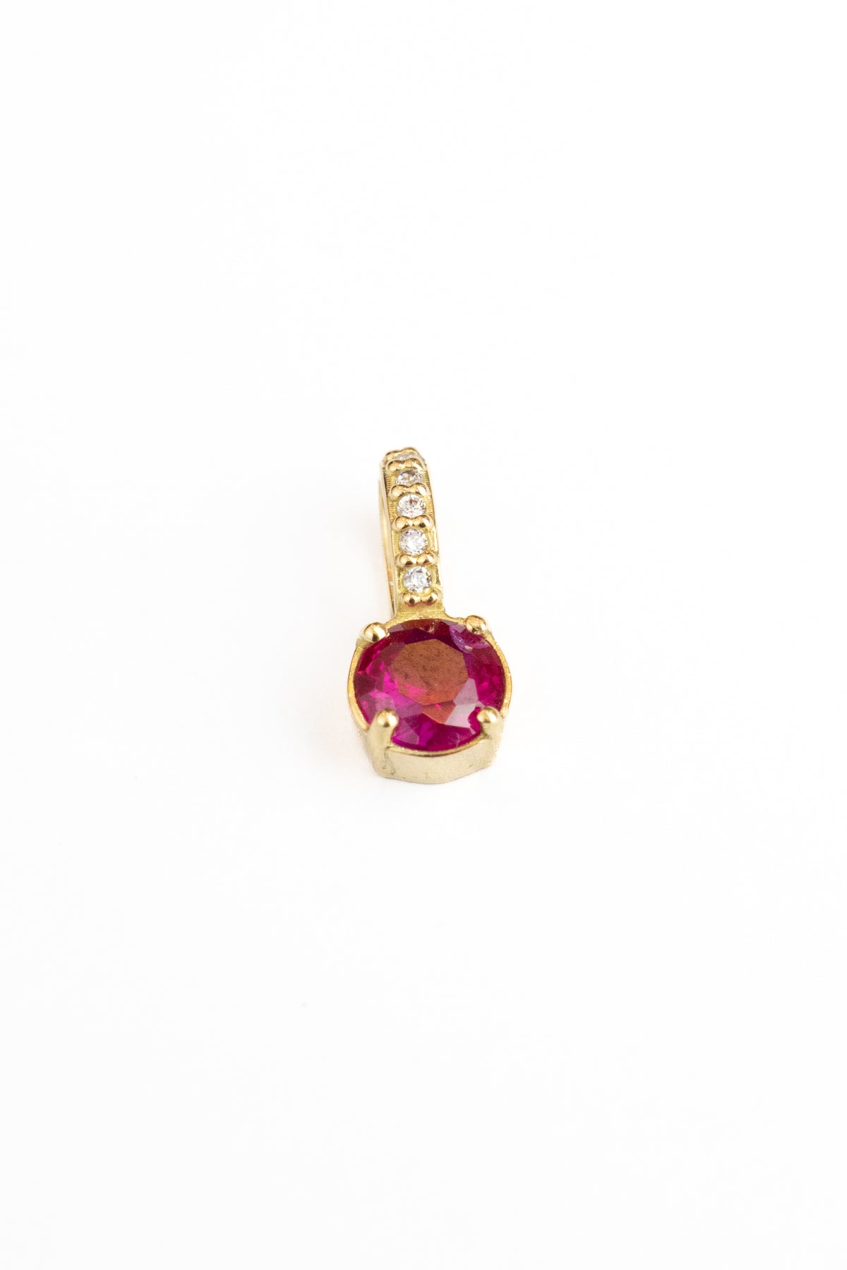 Solitario con Circon Fucsia